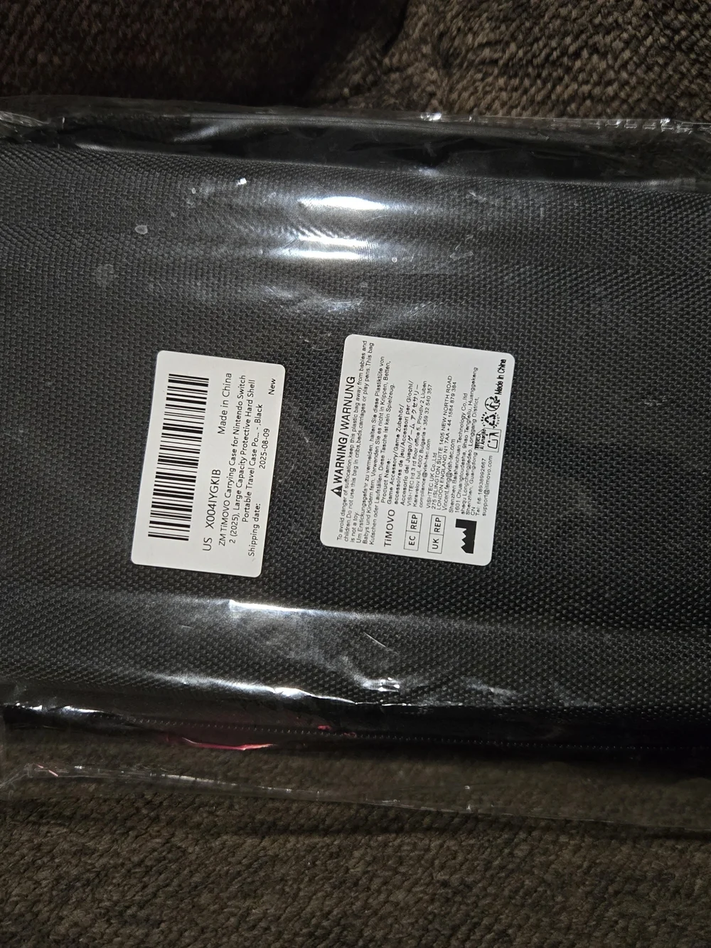 TIMOVO Black Hard Shell Nintendo Switch 2 Carrying Case